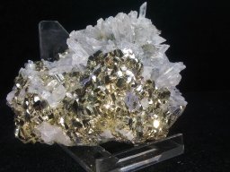 Quartz blanc pyrite druse